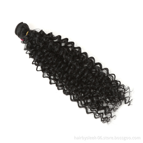 16-20 inches 3 bundles braiding kinky curly with closure for women synthetic hair  weaving extension afro kinky curl hair